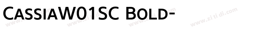 CassiaW01SC Bold字体转换